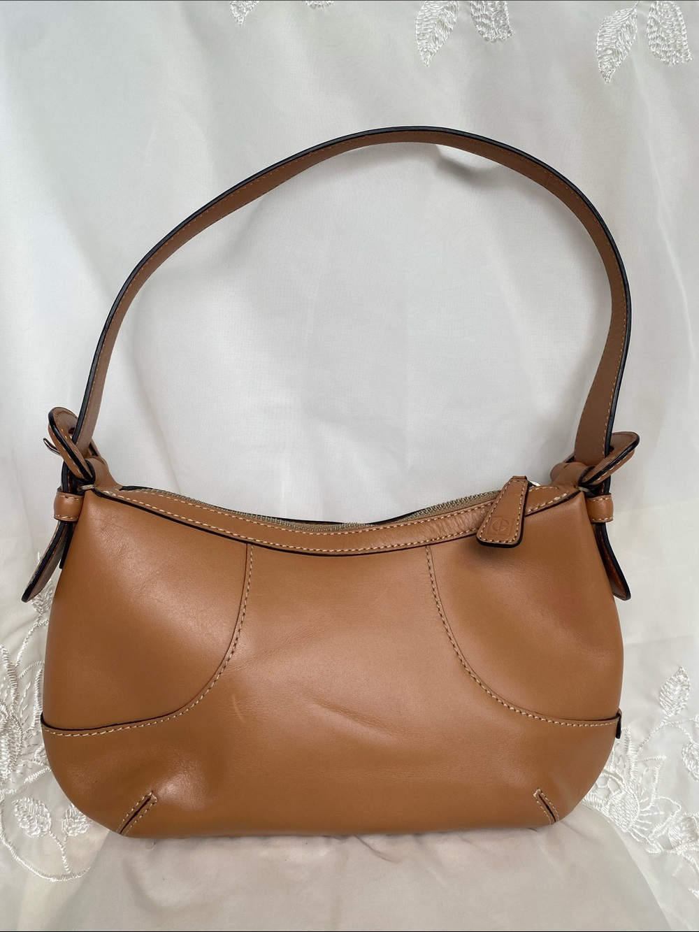 Cole Haan Smooth Tan Leather Shoulder Bag